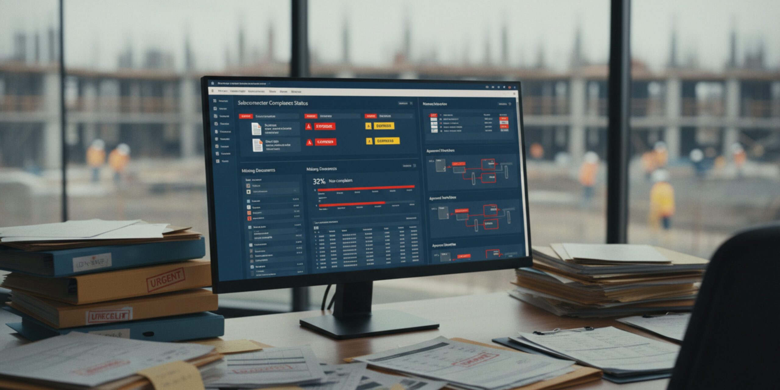 subcontractor management software compliance challenges dashboard