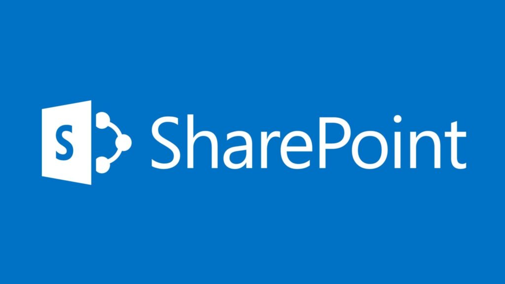 SharePoint 2016 blue logo displayed prominently against a clean background