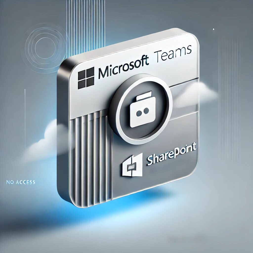 microsoft teams workspace icon separated from sharepoint icon showing no access configuration
