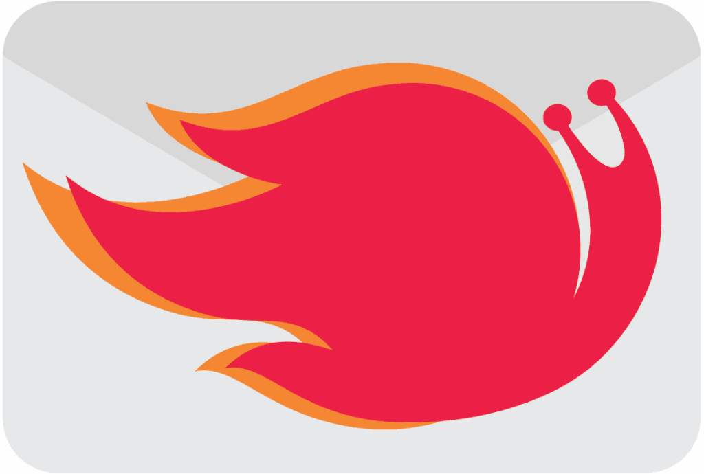 Illustration of the HotSnail mail redirection and scanning service showing a red snail logo representing digital mail forwarding.