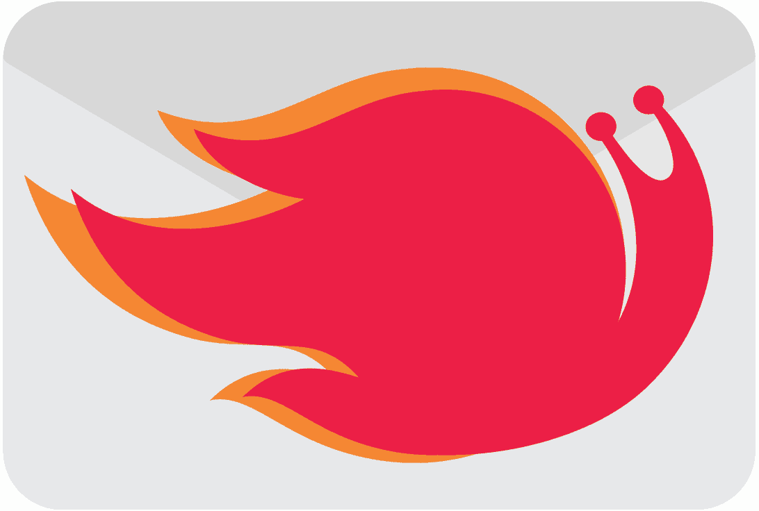 Illustration of the HotSnail mail redirection and scanning service showing a red snail logo representing digital mail forwarding.