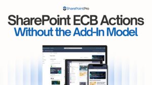 SharePoint ECB custom actions in modern SharePoint document library